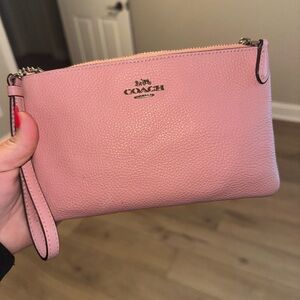 Coach Wristlet Pink with small strap